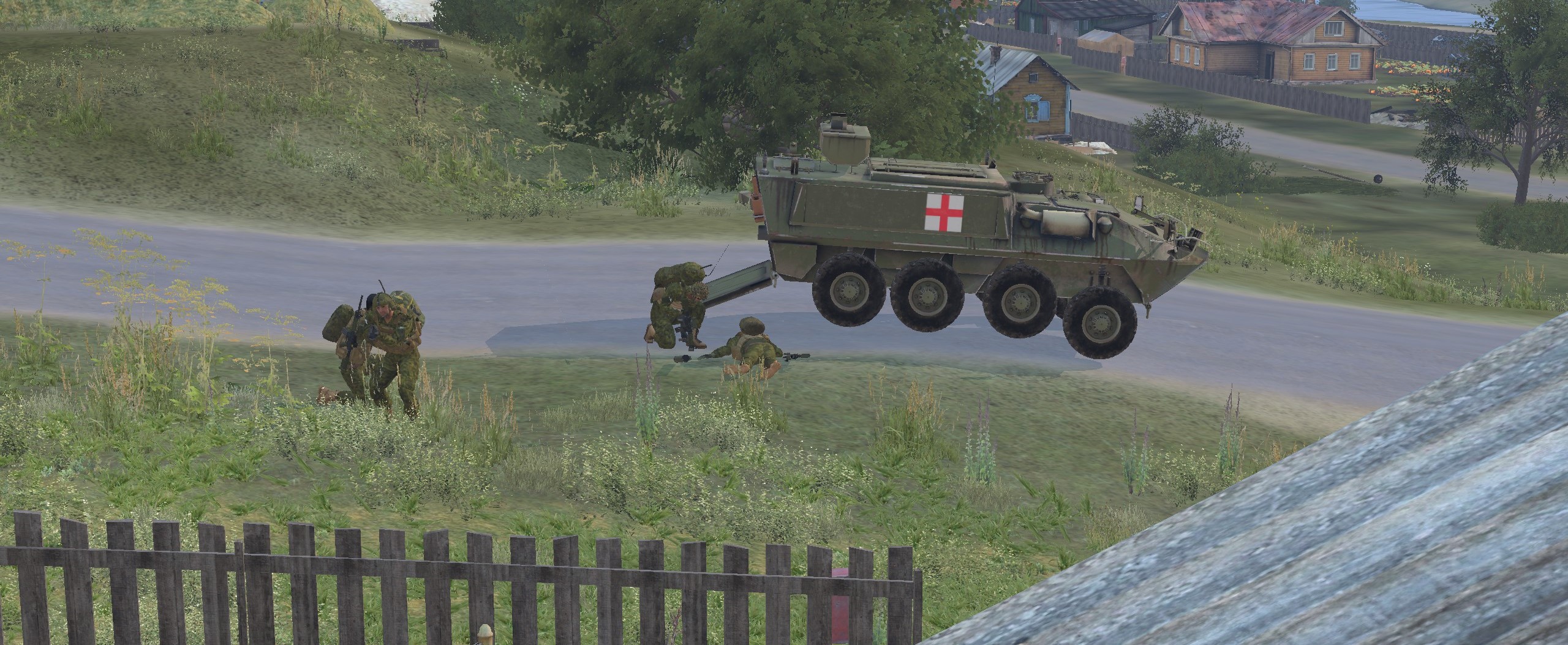 83 personnel tending to a wounded soldier from 3 PL (VIRTUAL THIS IS NOT REAL LIFE)