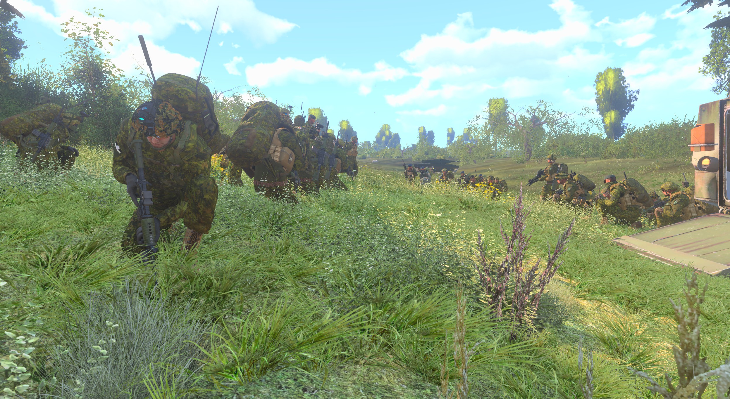 1 Platoon regroups for a platoon AAR after a successful operation. Cr: WO J.Hill